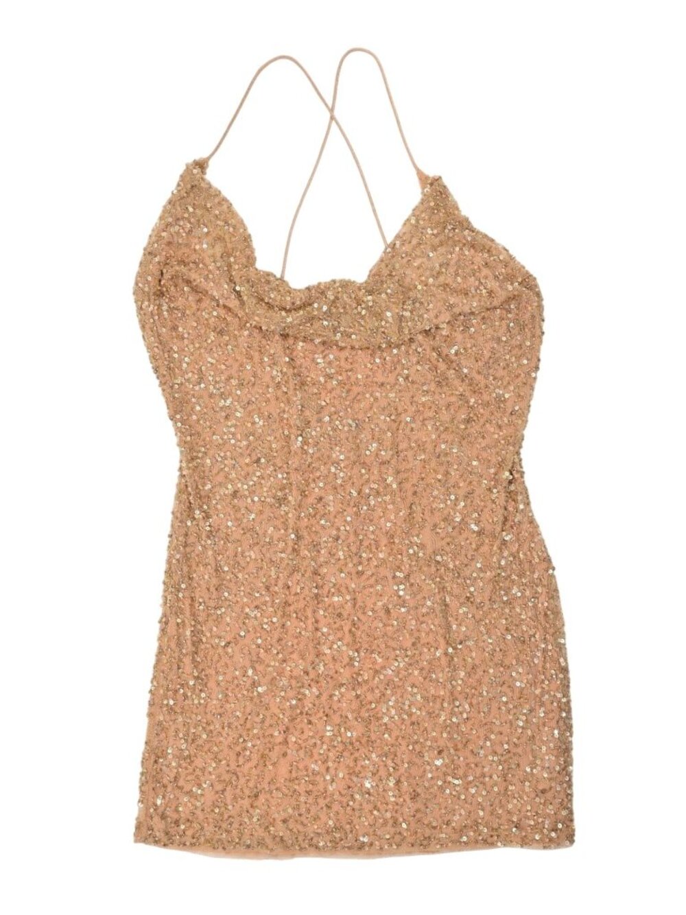 Retrofete Mich Sequin Dress in Nude